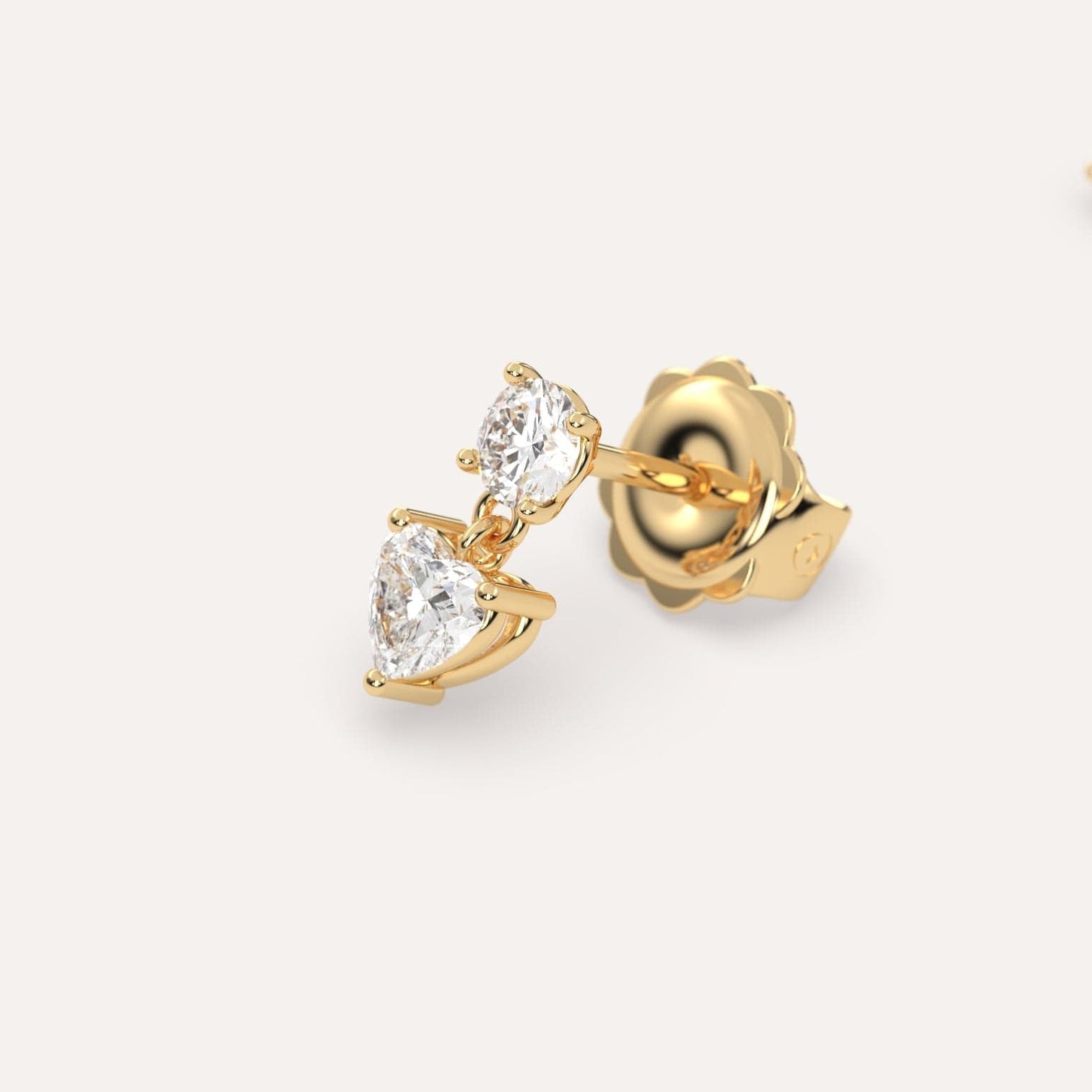 1/2 CT Diamond Heart outlets Earring