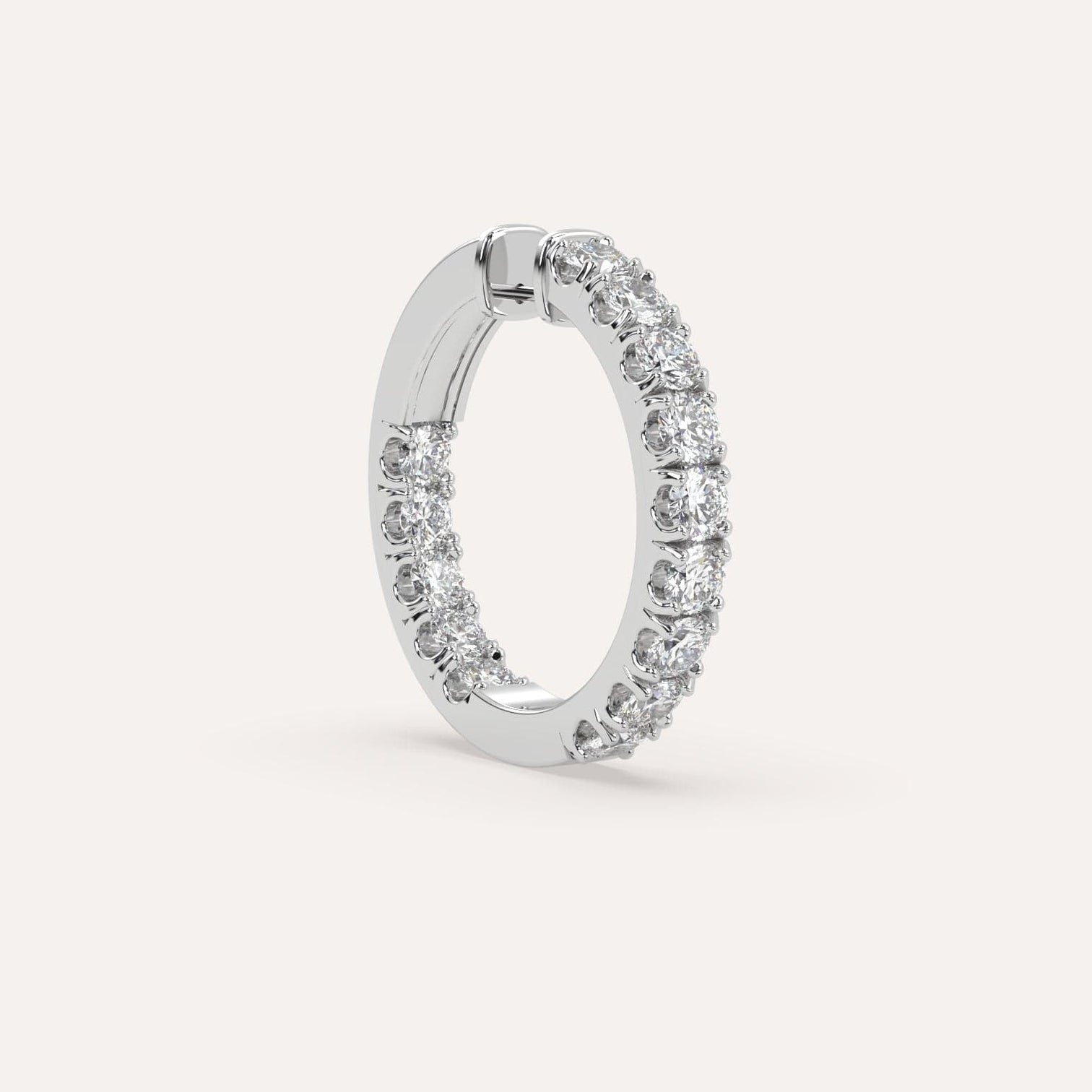 NEW 2 carat diamond hoop earrings high quality