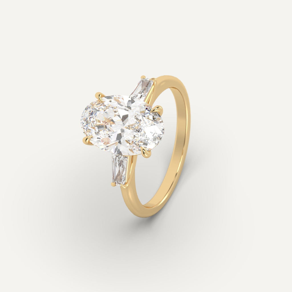 Engagement Ring Setting for Oval Cut Diamonds