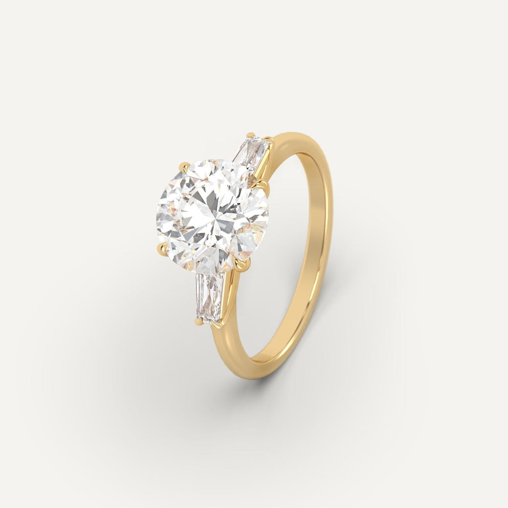 Engagement Ring Setting for Round Cut Diamonds