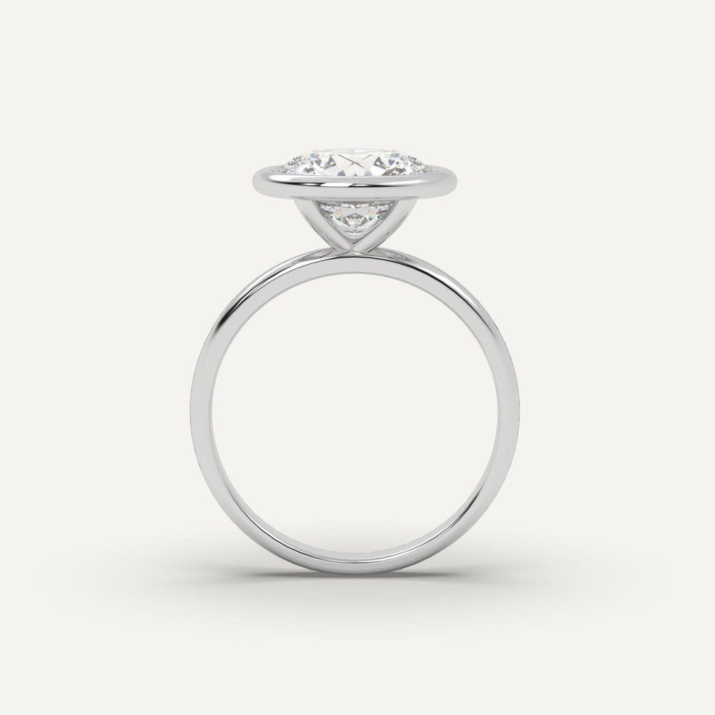 Round Diamond Ring Semi-Mount 14K White Gold