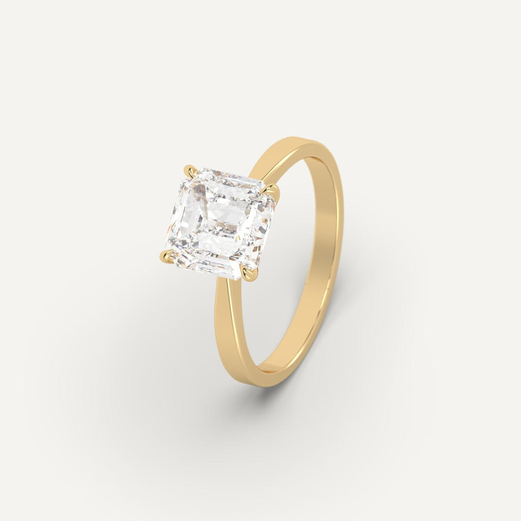 Engagement Ring Setting for Asscher Cut Diamonds