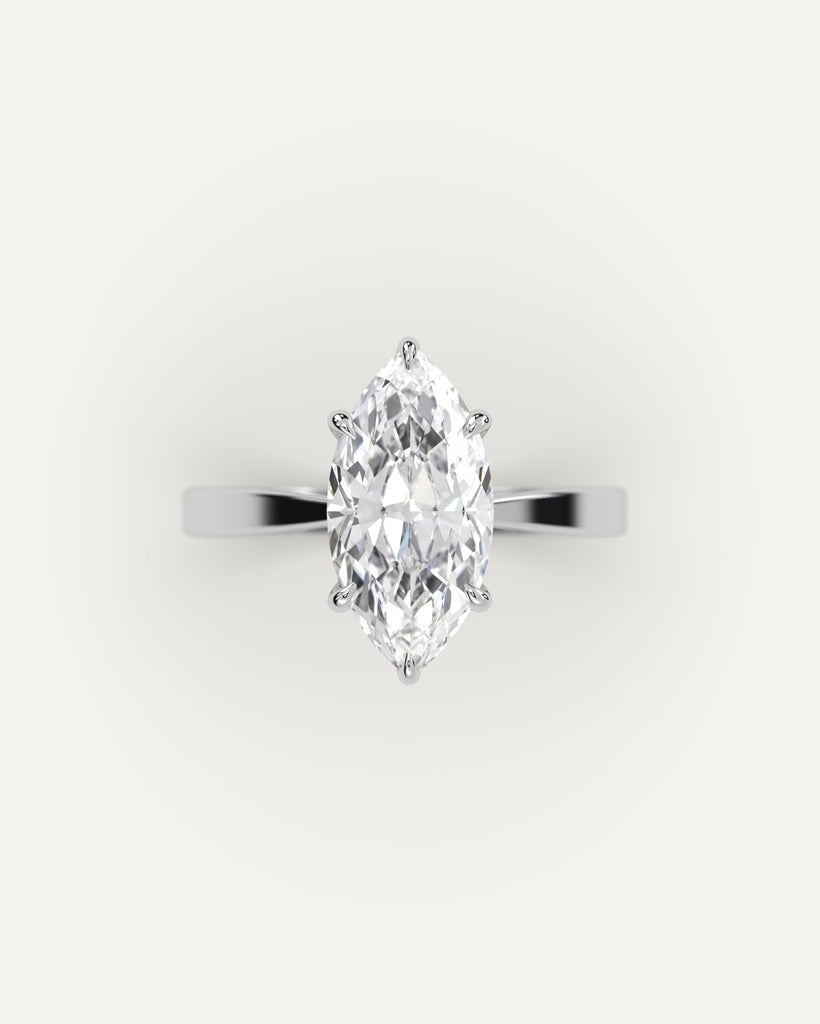 Marquise Diamond Ring Semi-Mount Platinum