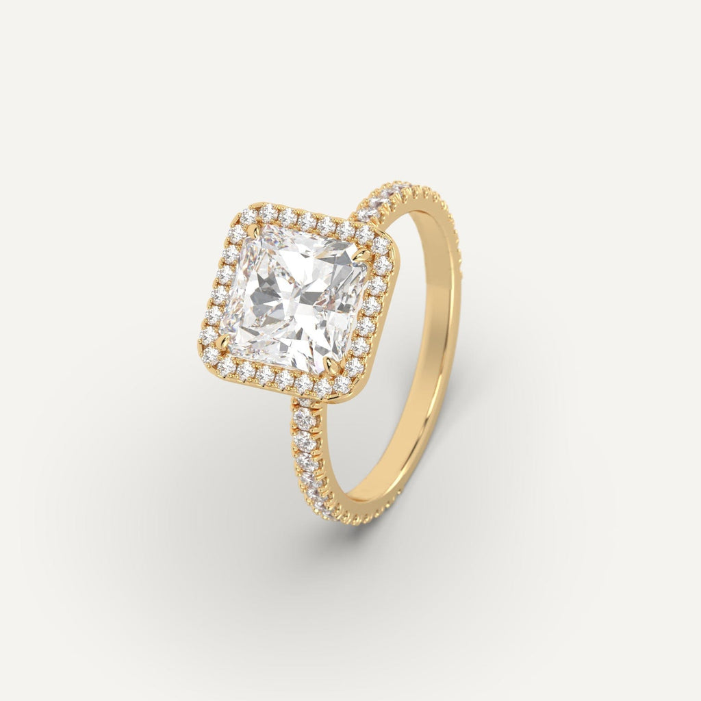 Engagement Ring Setting for Radiant Cut Diamonds