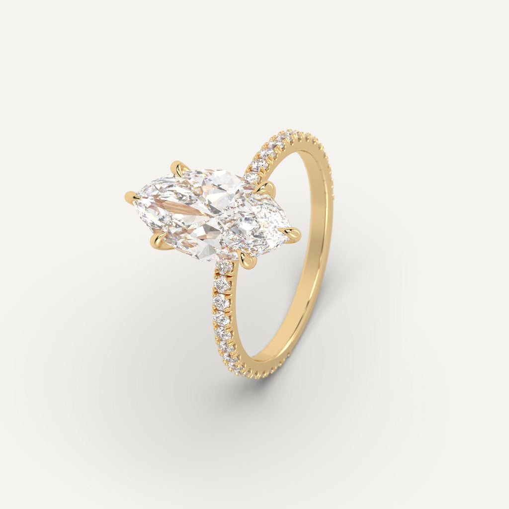 Engagement Ring Setting for Marquise Cut Diamonds
