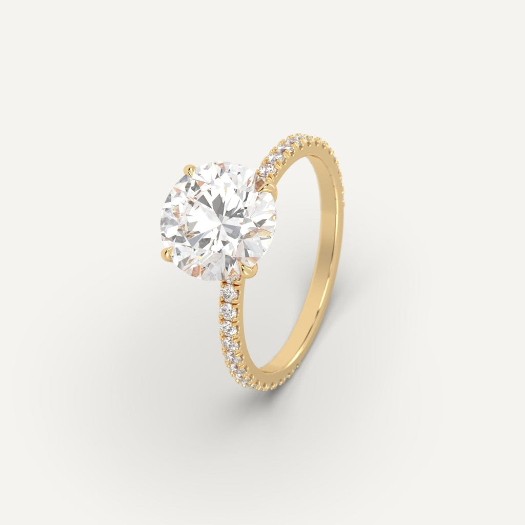 Engagement Ring Setting for Round Cut Diamonds