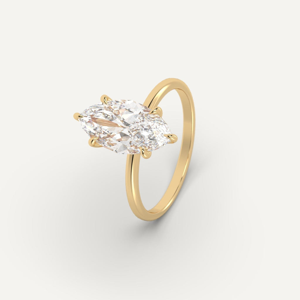Engagement Ring Setting for Marquise Cut Diamonds