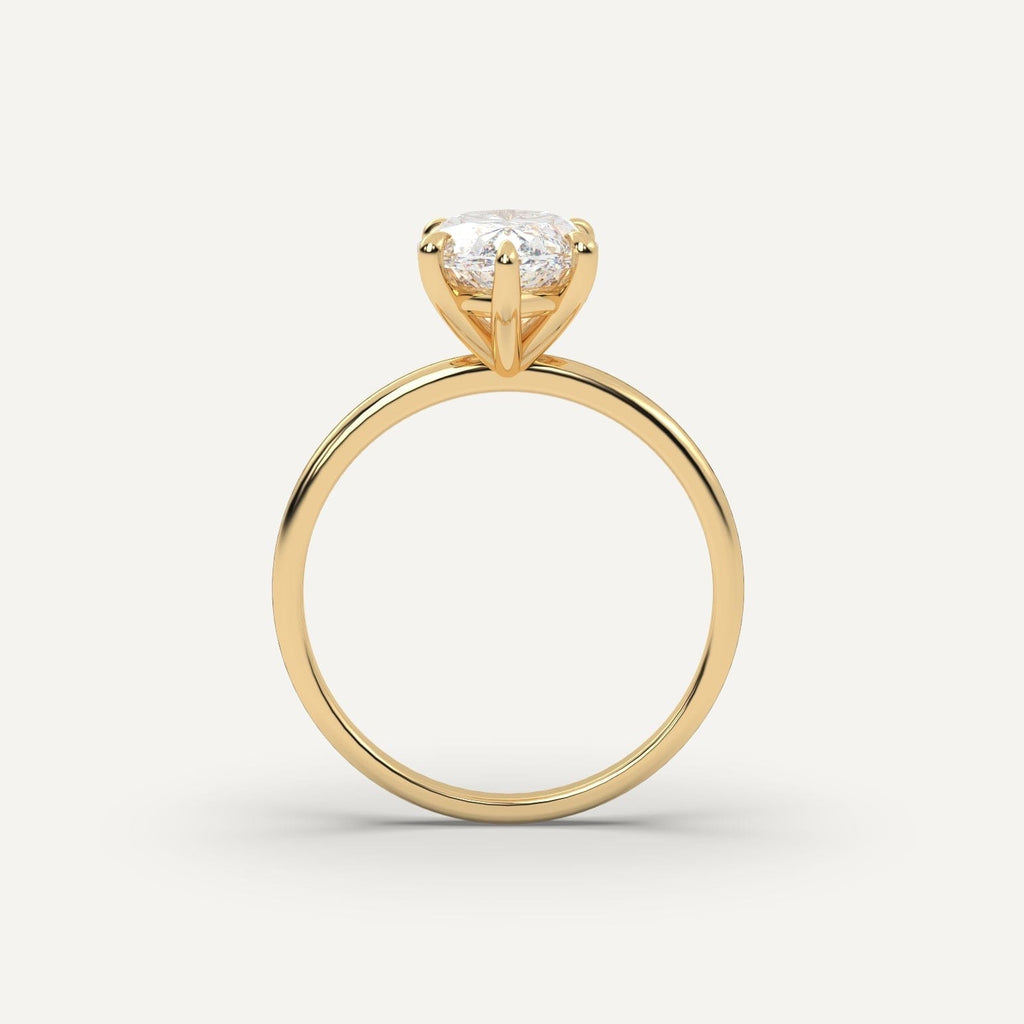Marquise Diamond Ring Semi-Mount 14K Yellow Gold