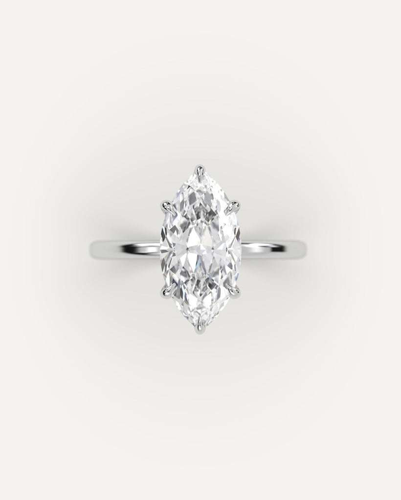 Marquise Diamond Ring Semi-Mount Platinum